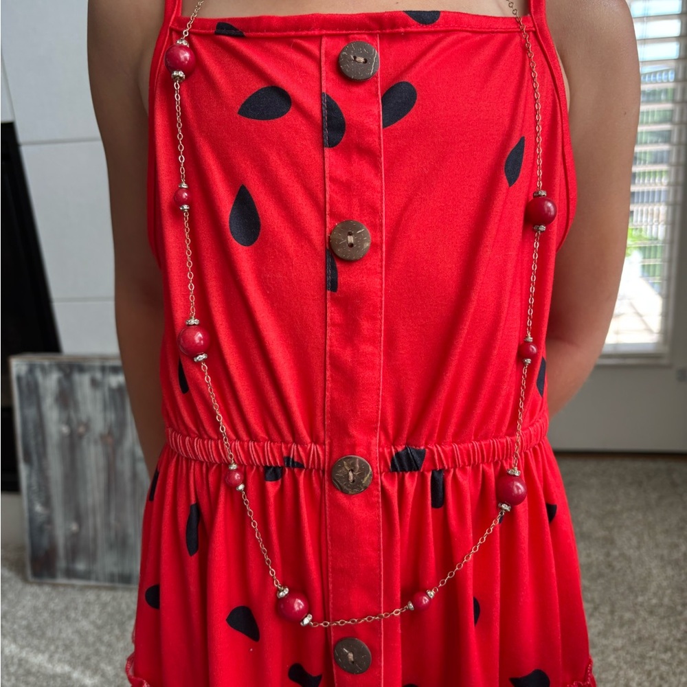 Elegant Red Beaded Necklace - Picture 6 of 10